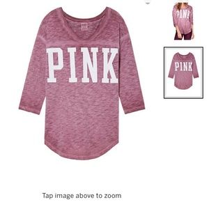 Pink v-neck boyfriend Jersey